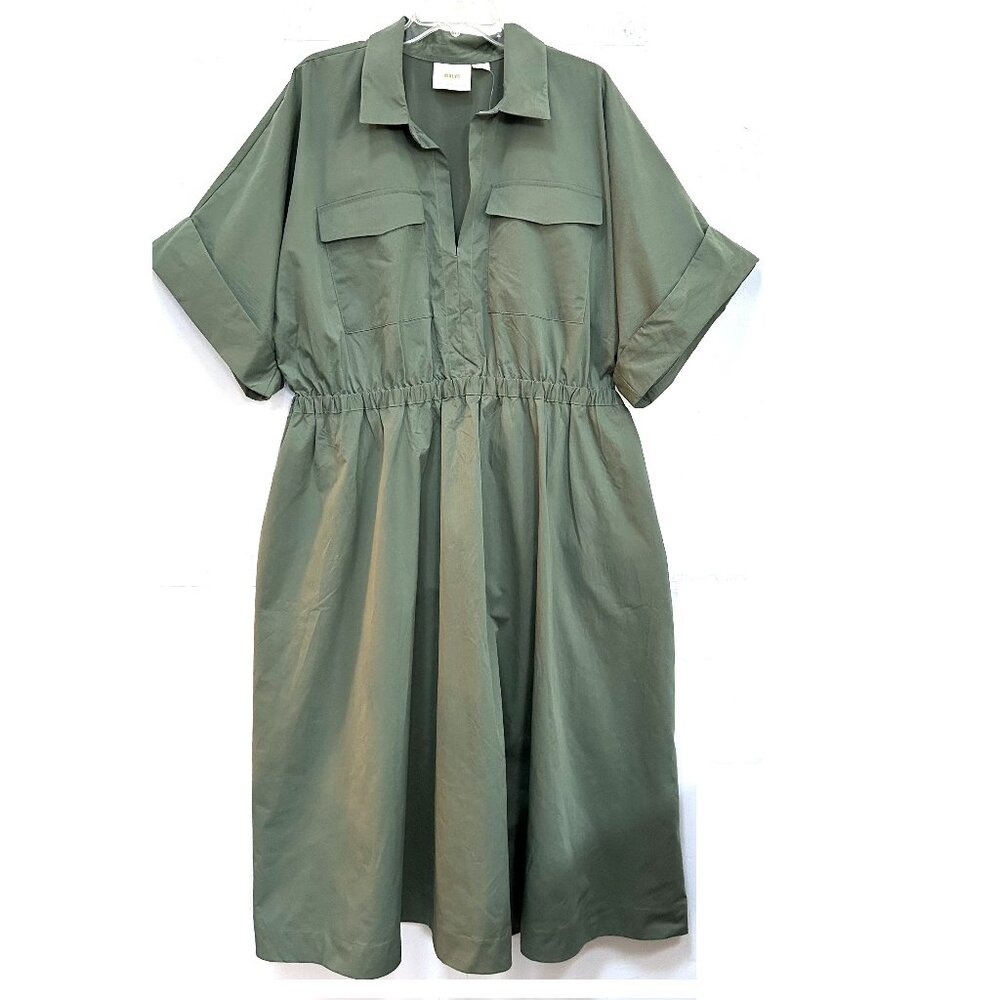 Maeve Utility Shirt Dress Olive size 2X